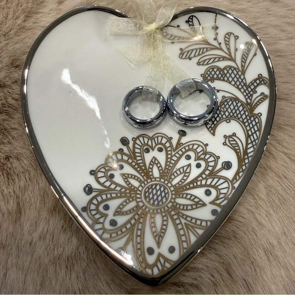 Hallmark Heart Wedding Ring Holder Christmas Ornament